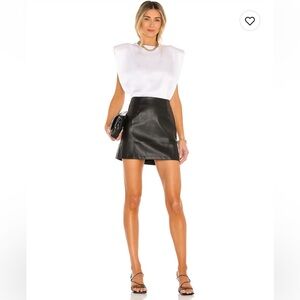 LBLC The Label Abby Faux Leather Mini Skirt